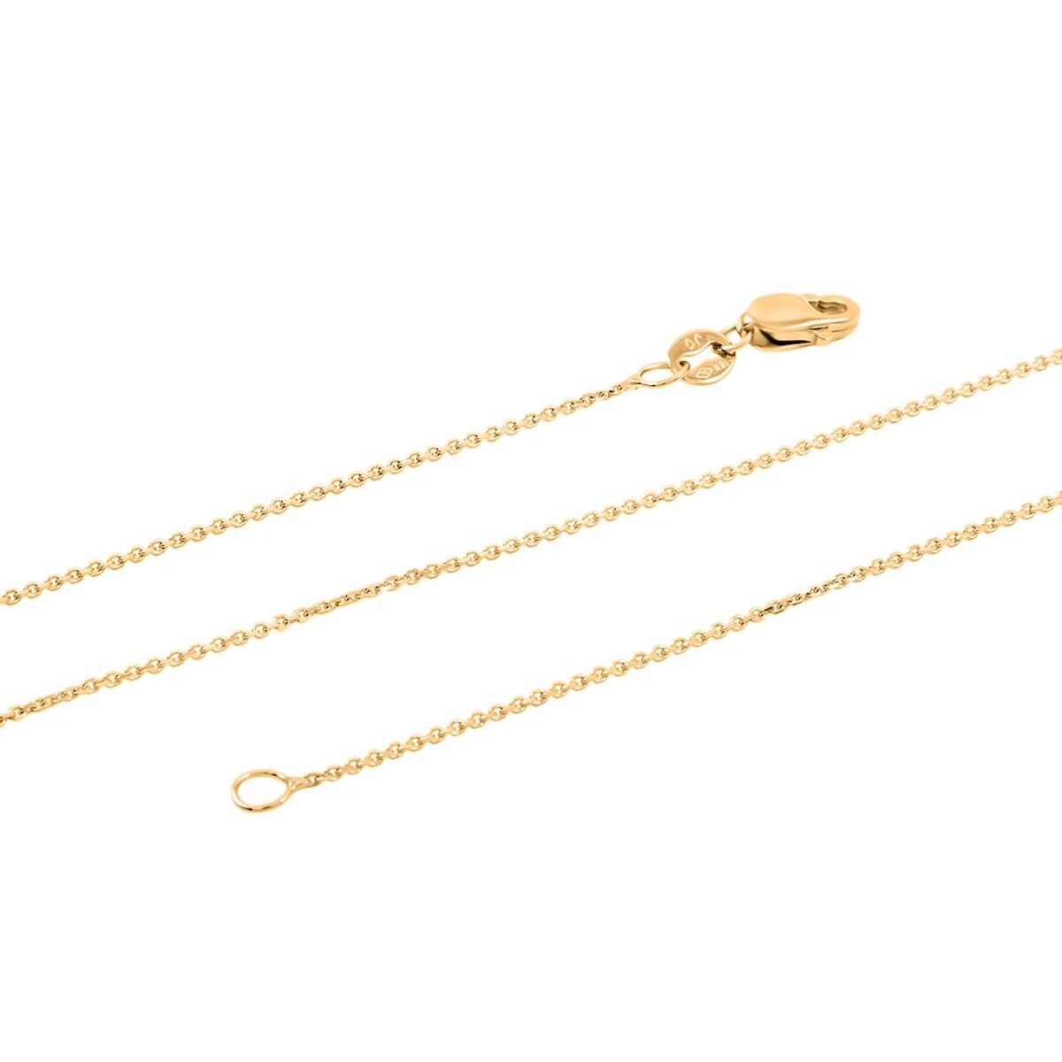 0.25mm Cable Chain Necklace in 18K Yellow Gold 20 Inches 1.8 Grams image number 3