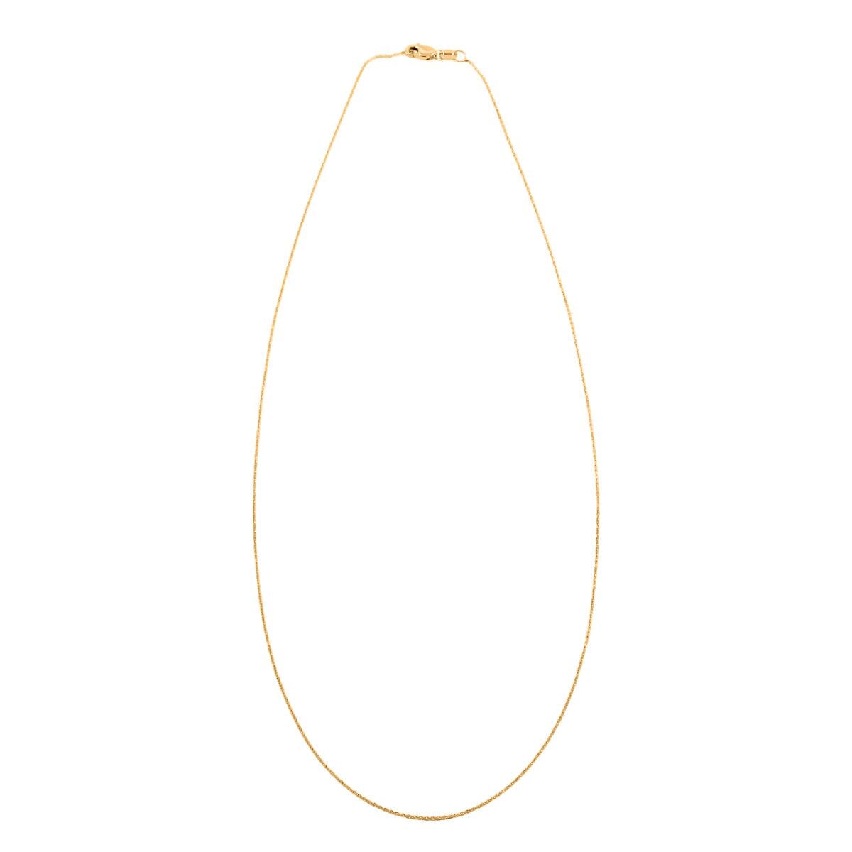 0.25mm Cable Chain Necklace in 18K Yellow Gold 20 Inches 1.8 Grams image number 4