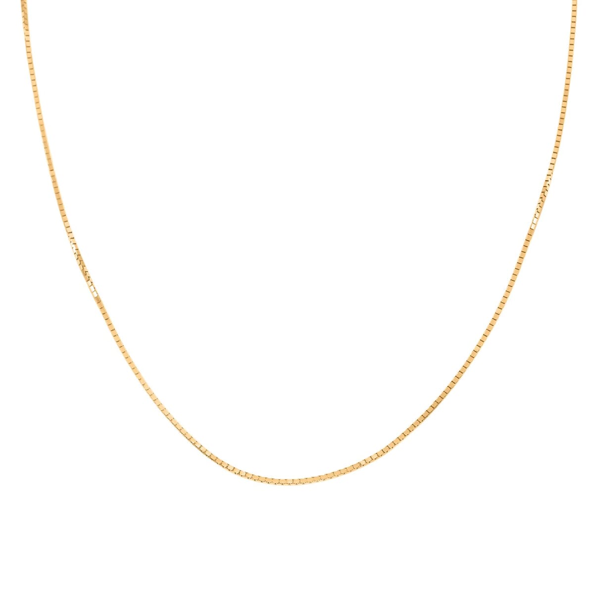 0.50mm Box Chain Necklace in18K Yellow Gold 20 Inches 2.8 Grams image number 1