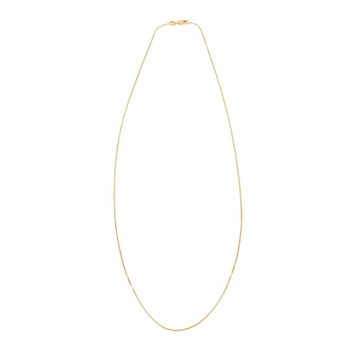 0.50mm Box Chain Necklace in18K Yellow Gold 20 Inches 2.8 Grams image number 4