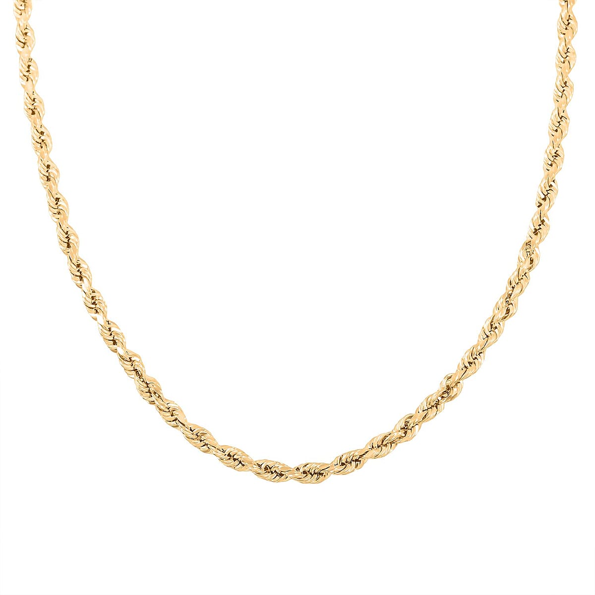 3mm Rope Chain Necklace in 18K Yellow Gold 20 Inches 4.2 Grams image number 1