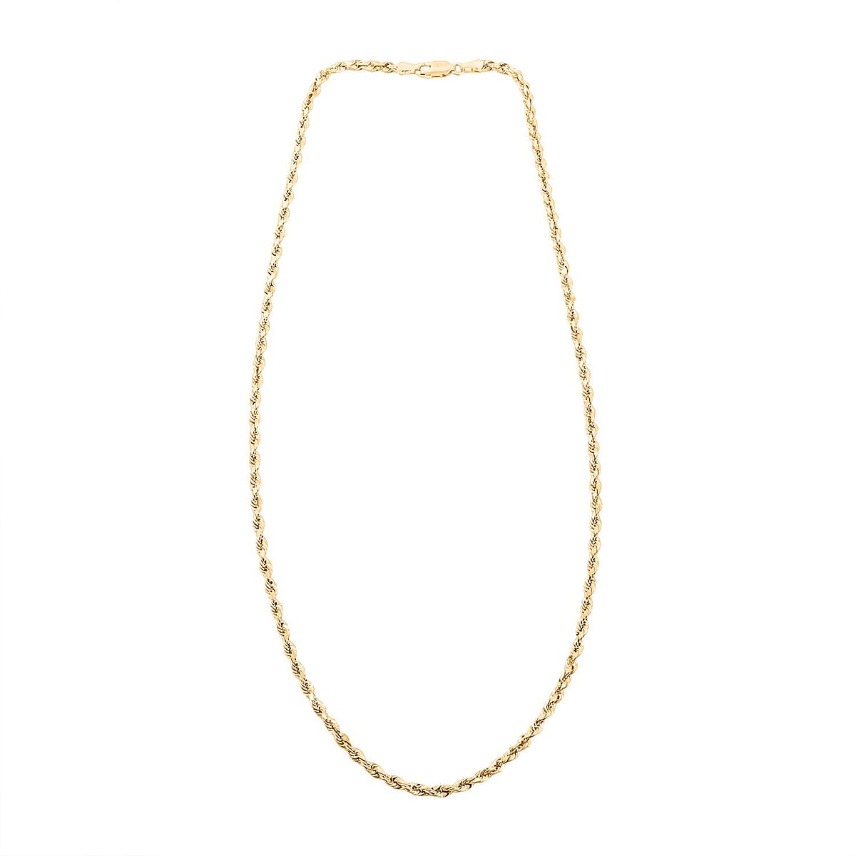 3mm Rope Chain Necklace in 18K Yellow Gold 20 Inches 4.2 Grams image number 4