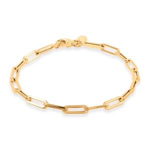 4mm Paper Clip Bracelet in 18K Yellow Gold (7.00 In) 3.4 Grams