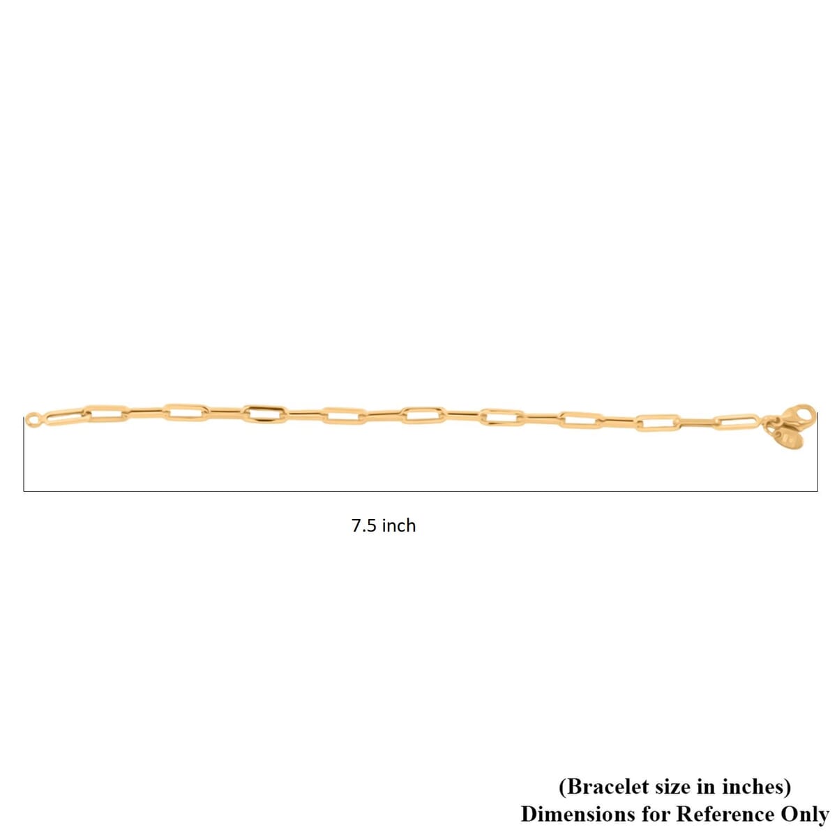 4mm Paper Clip Bracelet in 18K Yellow Gold (7.00 In) 3.4 Grams image number 3
