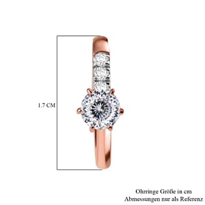 D'Joy Moissanite 1.08 ctw Earrings in Sterling Silver