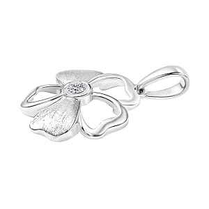 D'Joy Moissanite 0.12 ctw Pendant in Platinum Over Sterling Silver
