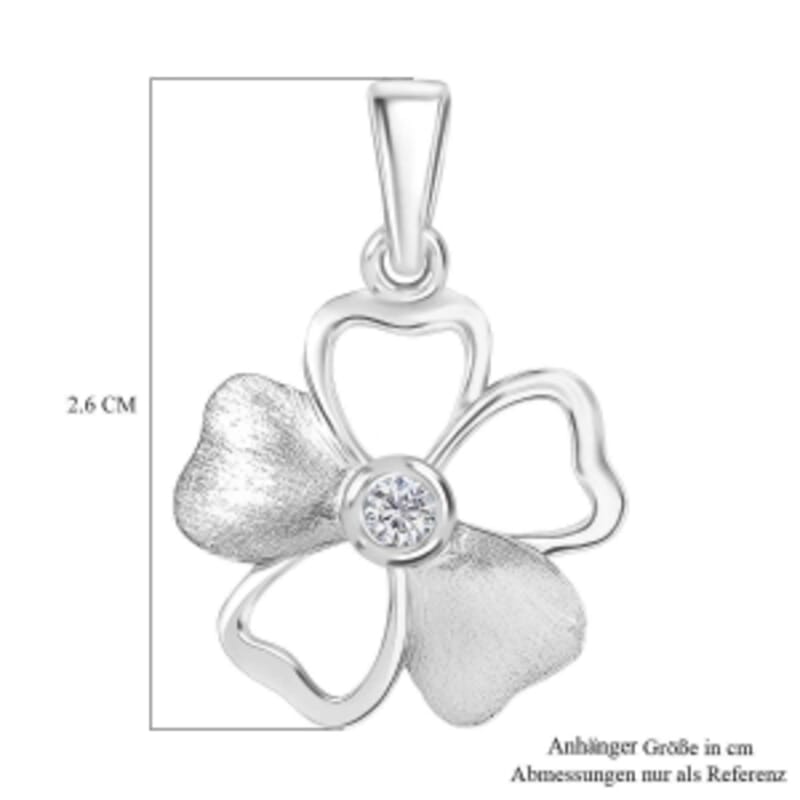 D'Joy Moissanite 0.12 ctw Pendant in Platinum Over Sterling Silver