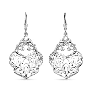 D'Joy Passport to Turkey Floral Earrings in Rhodium Over Sterling Silver 7.10 Grams