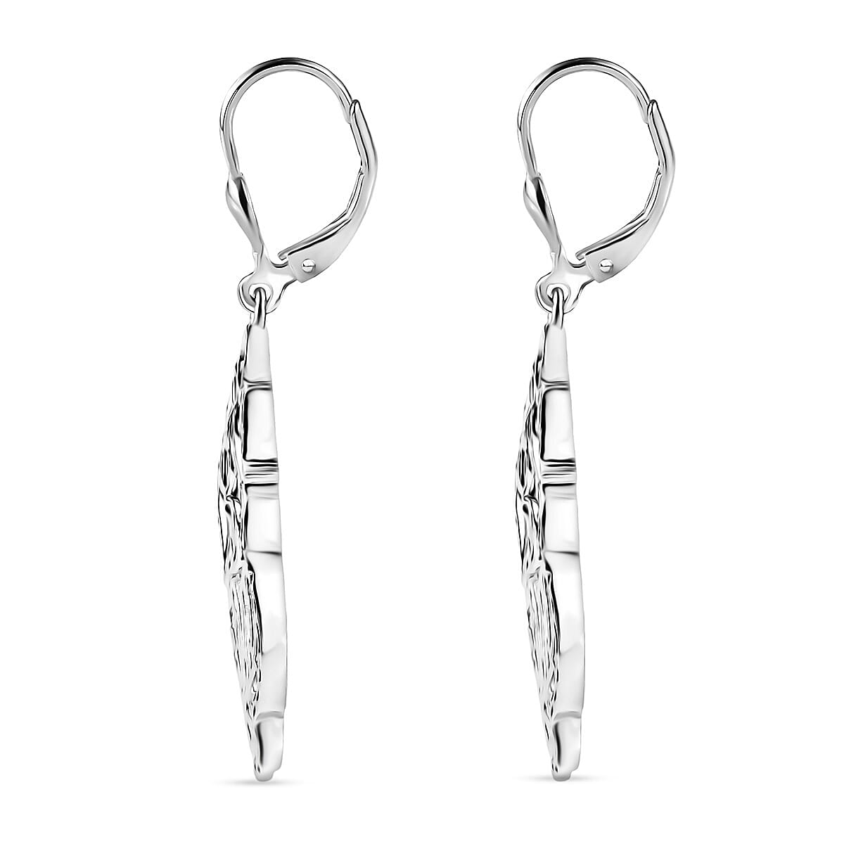 D'Joy Passport to Turkey Floral Earrings in Rhodium Over Sterling Silver 7.10 Grams