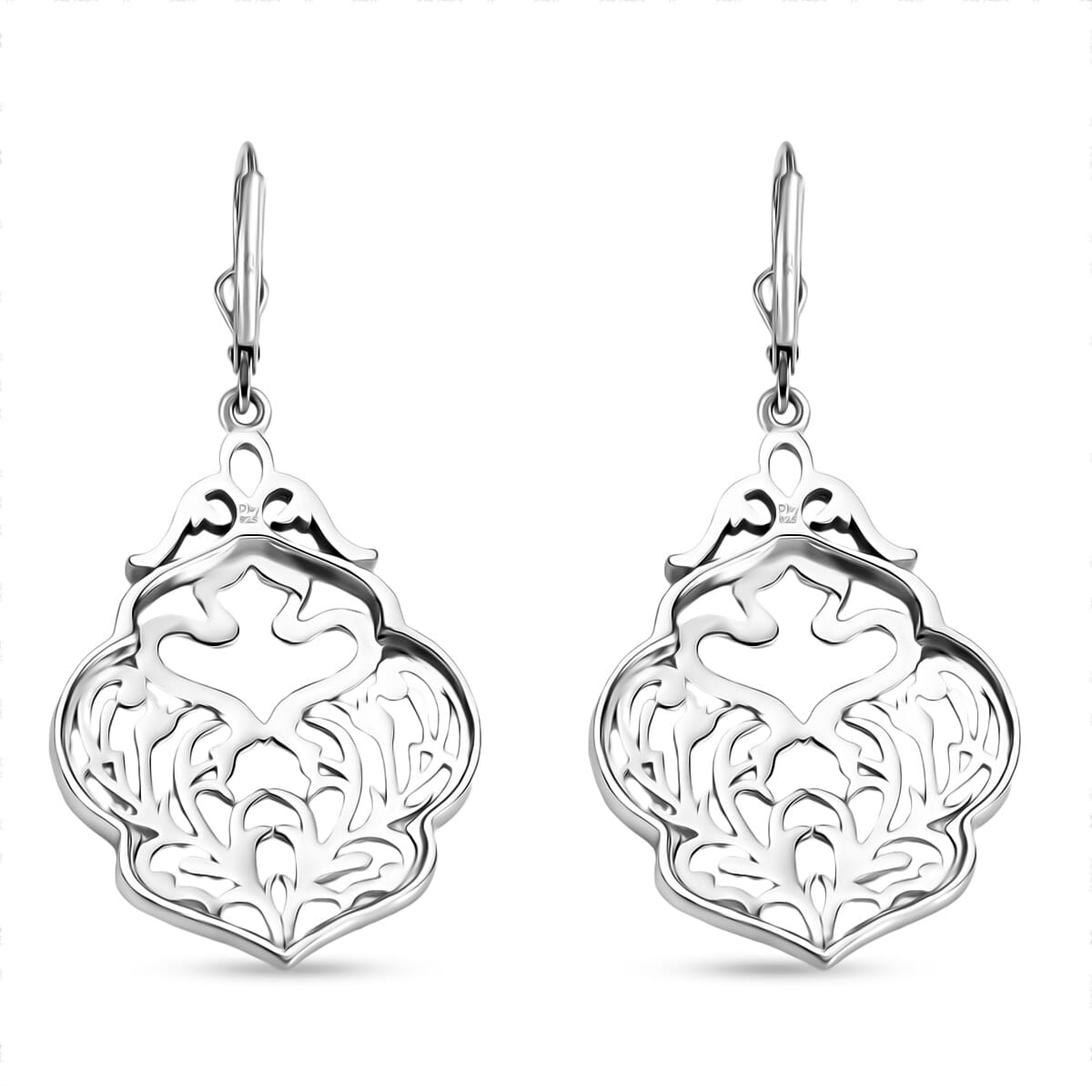 D'Joy Passport to Turkey Floral Earrings in Rhodium Over Sterling Silver 7.10 Grams image number 5