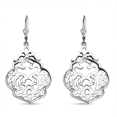 D'Joy Passport to Turkey Floral Earrings in Rhodium Over Sterling Silver 7.10 Grams