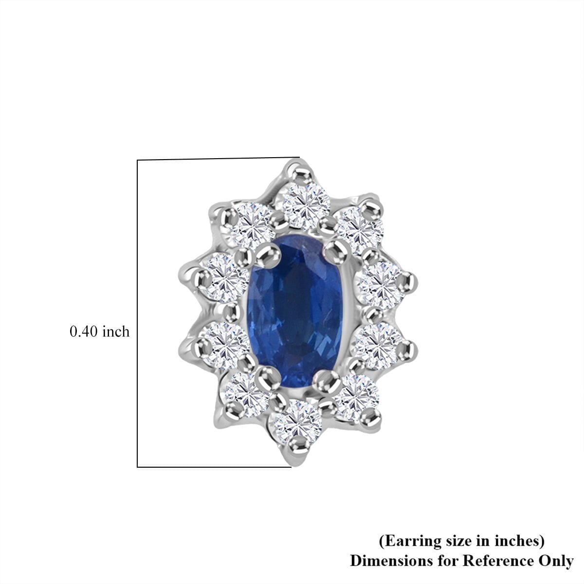 Premium Ceylon Blue Sapphire and Moissanite 0.90 ctwSunlit Sea Earrings in Rhodium Over Sterling Silver  image number 5