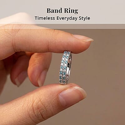 Rhapsody AAAA Paraiba Tourmaline and E-F VS2 Diamond 0.40 ctw Blue Veil Ring in 950 Platinum (Size 10.0) 5.20 Grams