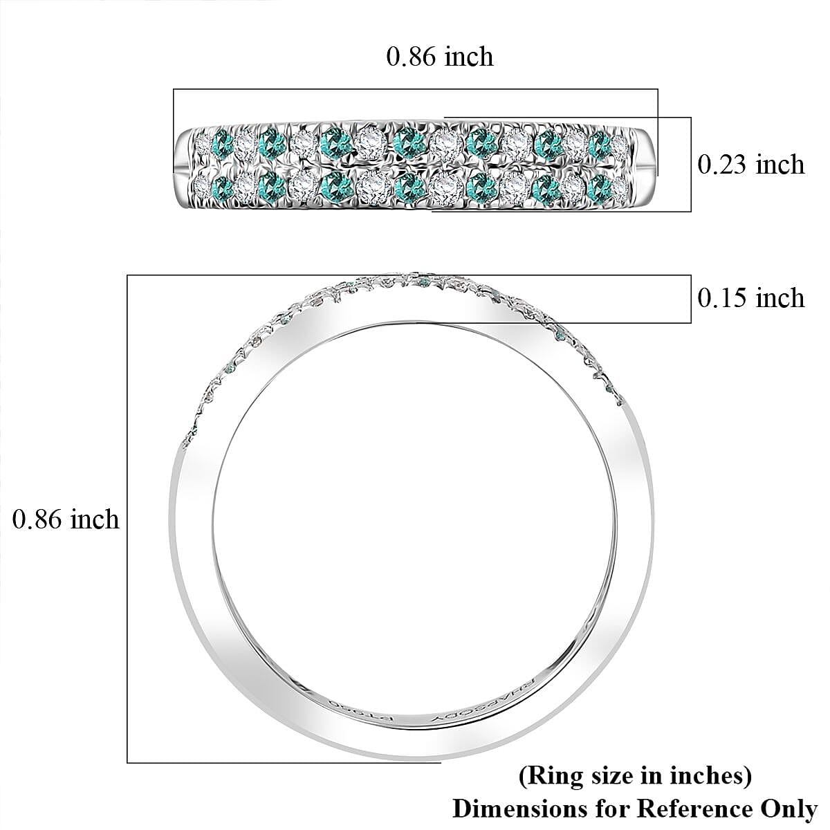 Rhapsody AAAA Paraiba Tourmaline and E-F VS2 Diamond 0.40 ctw Blue Veil Ring in 950 Platinum (Size 9.0) 5.20 Grams image number 5