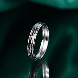 950 Platinum Diamond-Cut Band Ring (Size 6.0) 3.35 Grams