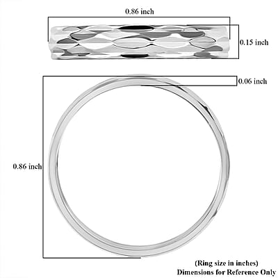 950 Platinum Diamond-Cut Band Ring (Size 7.0) (3.35 Grams)