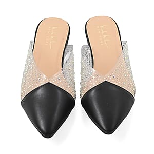 Nicole Miller Black Rhinestone Mule 7