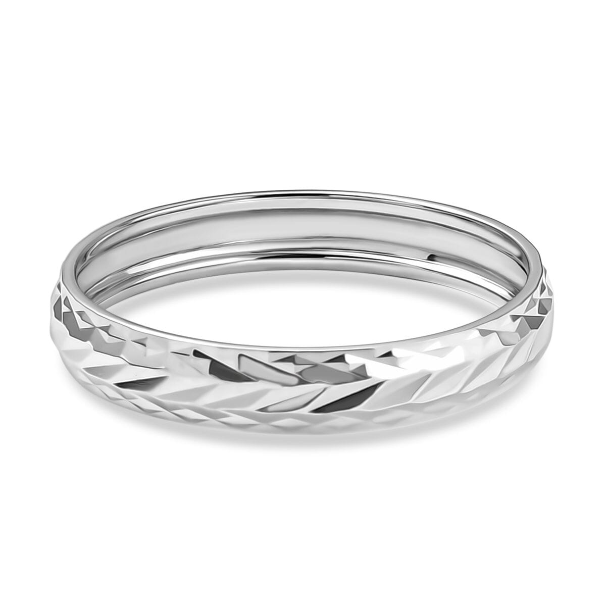 950 Platinum Diamond-Cut Band Ring (Size 10.0) 3 Grams image number 4