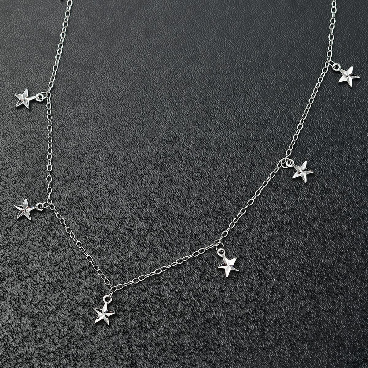 Rhapsody Star Station Necklace in 950 Platinum 5 Grams 18 Inches image number 1