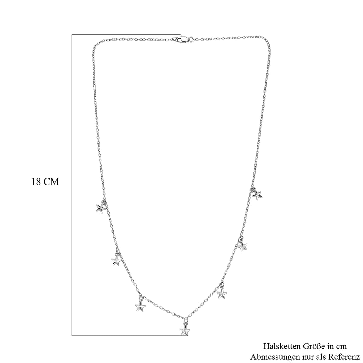 Rhapsody Star Station Necklace in 950 Platinum 5 Grams 18 Inches image number 5