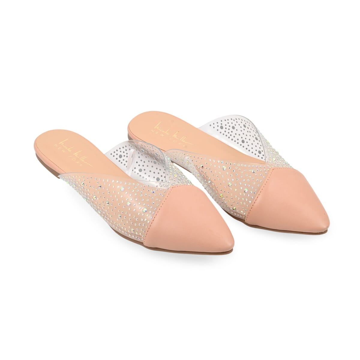Nicole Miller Nude Rhinestone Mule 7.5 image number 0