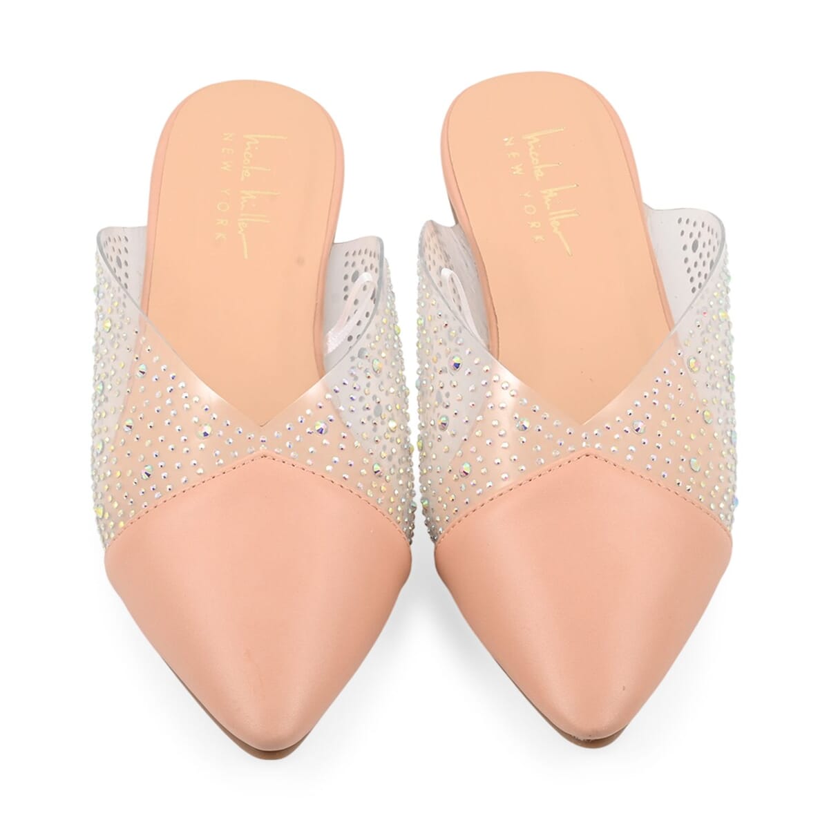 Nicole Miller Nude Rhinestone Mule 7.5 image number 2