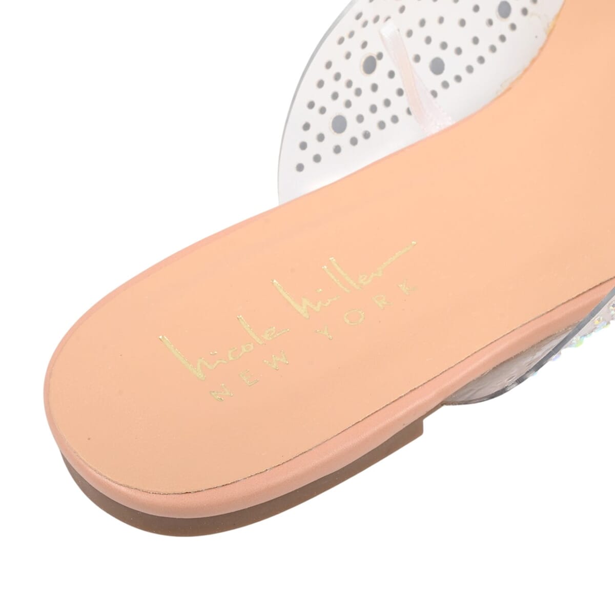 Nicole Miller Nude Rhinestone Mule 7.5 image number 3