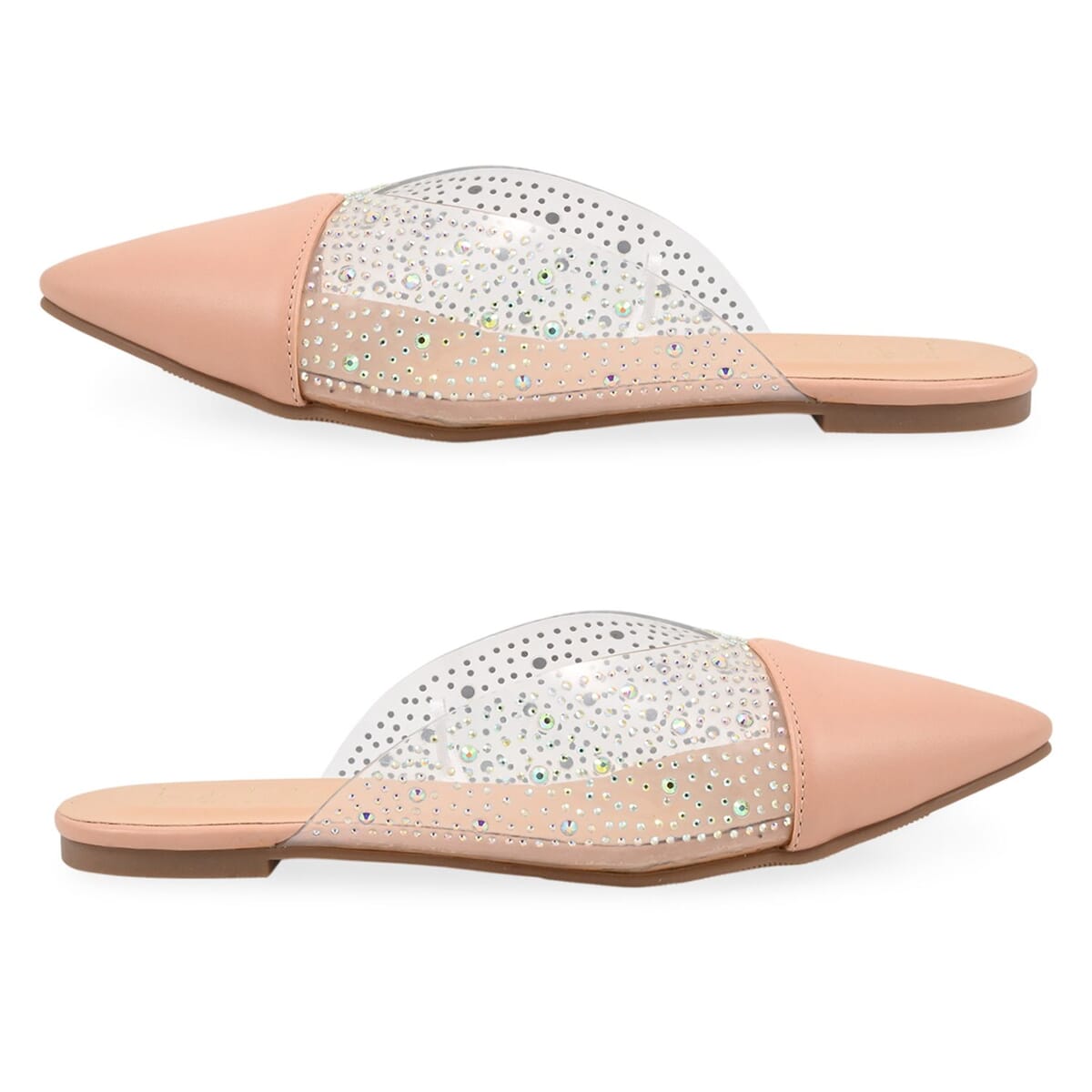 Nicole Miller Nude Rhinestone Mule 8.5 image number 1