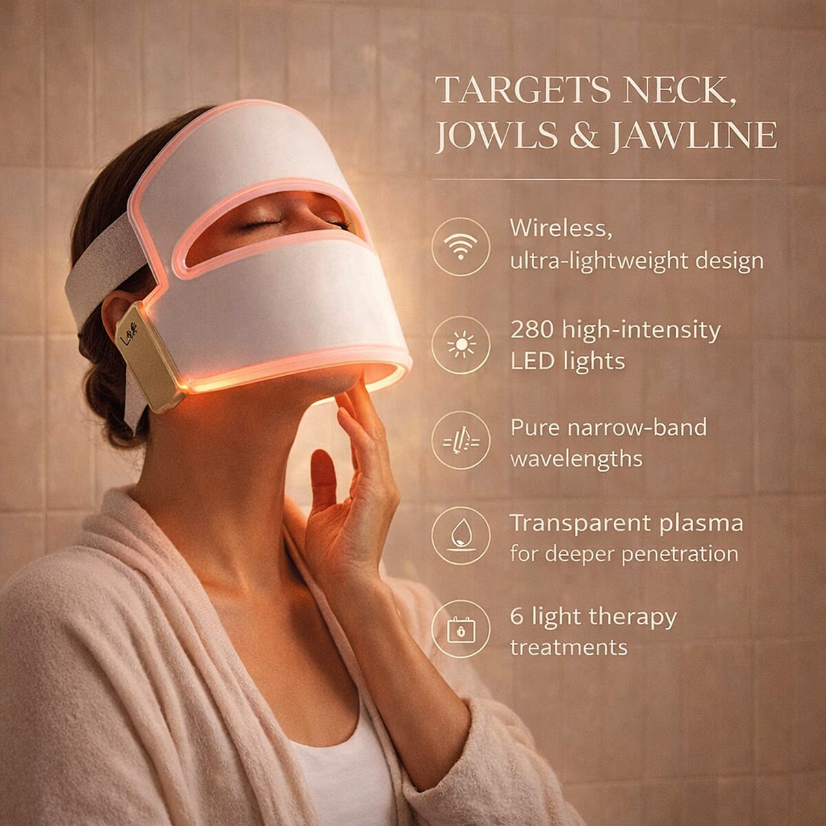 LAB Life & Beauty Elysium Collum LED Neck & Jawline Mask (Lifetime Warranty) image number 3