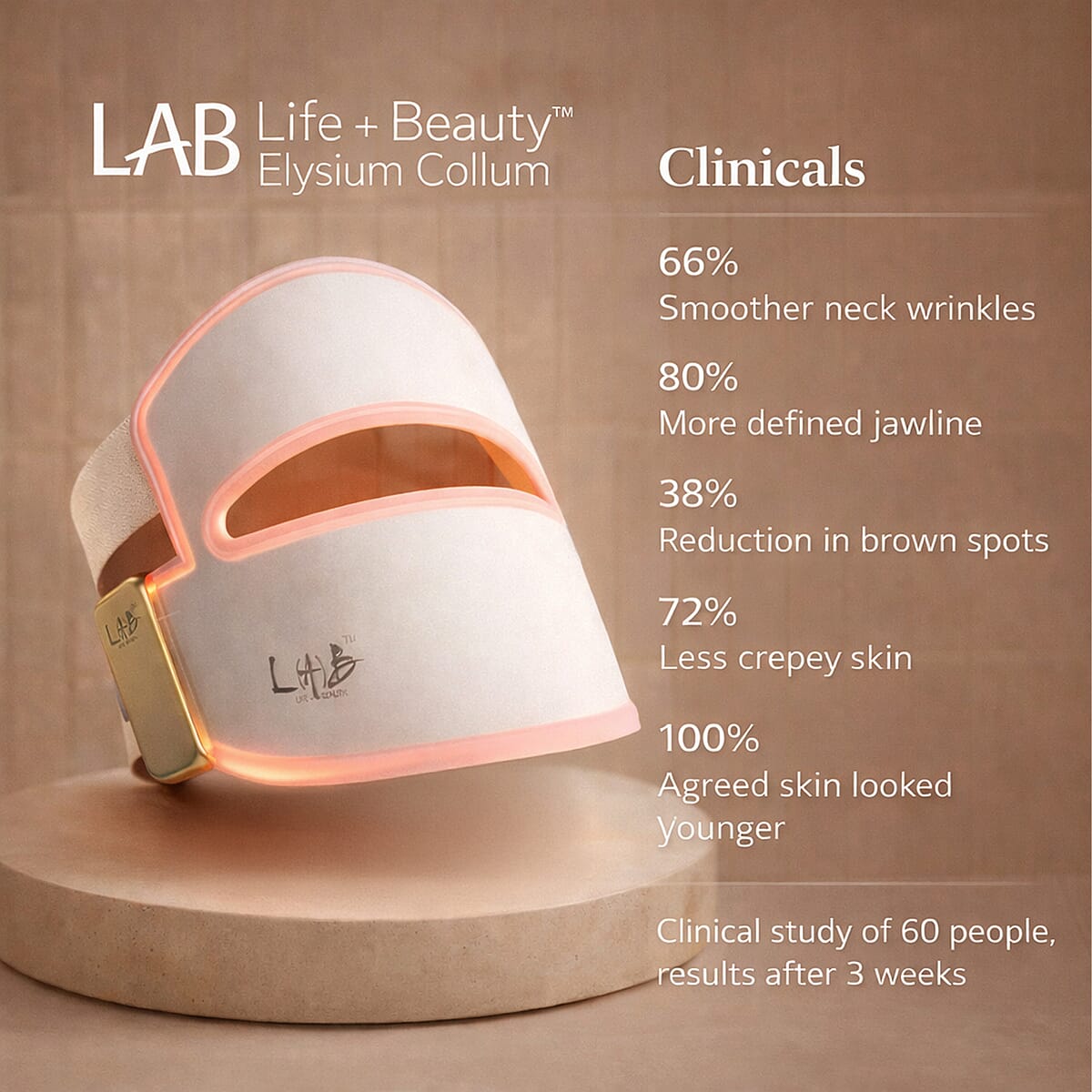 LAB Life & Beauty Elysium Collum LED Neck & Jawline Mask (Lifetime Warranty) image number 4
