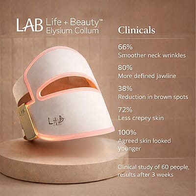 LAB Life & Beauty Elysium Collum LED Neck & Jawline Mask (Lifetime Warranty)