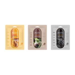 JIGOTT Real Ampoule Cotton Mask Rejuvenate Collection- Black Snail, Caviar, & Honey (3x10 each)