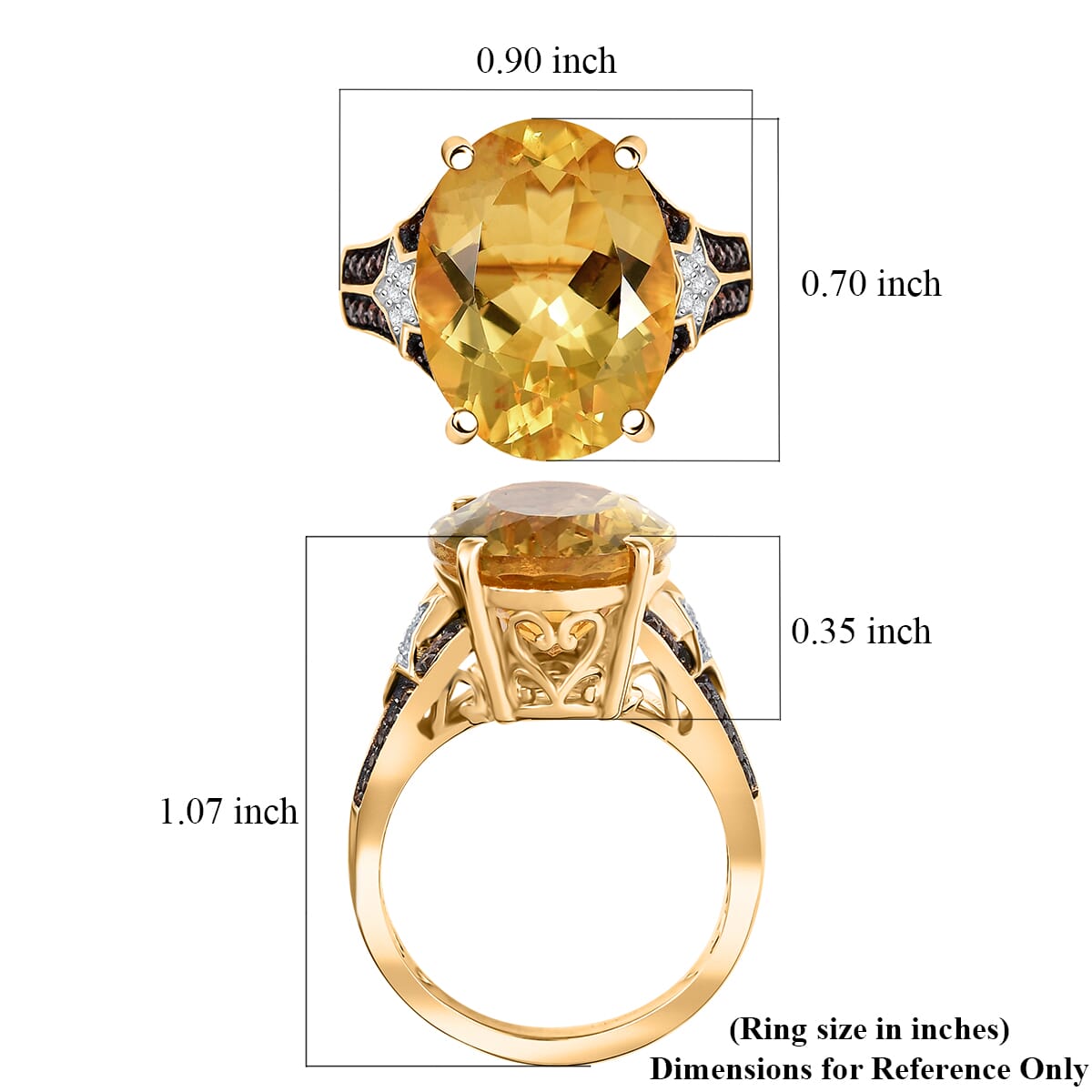 D'Joy Yellow Labradorite and Multi Gemstone 8.50 ctw Starborne Ring in 18K Vermeil Yellow Gold Over Sterling Silver (Size 10.0) image number 5