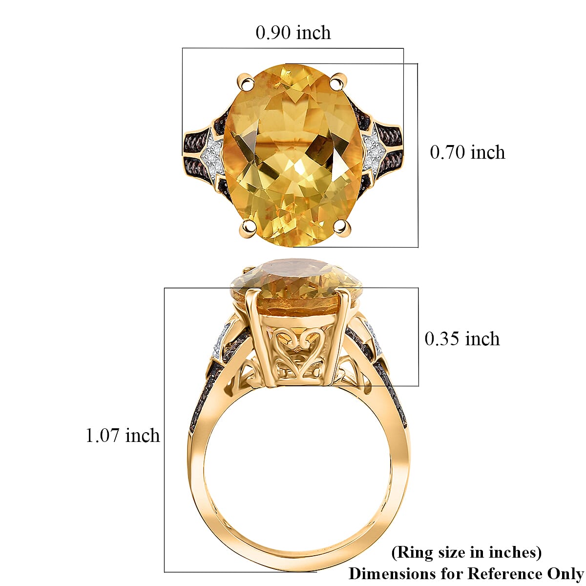 D'Joy Yellow Labradorite and Multi Gemstone 8.50 ctw Starborne Ring in 18K Vermeil Yellow Gold Over Sterling Silver (Size 8.0) image number 5