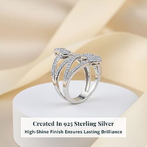 Luxuriant Lab Grown Diamond G-H SI 1.00 ctw Ring in Rhodium Over Sterling Silver (Size 7.0)  (Del. In 10-12 Days)