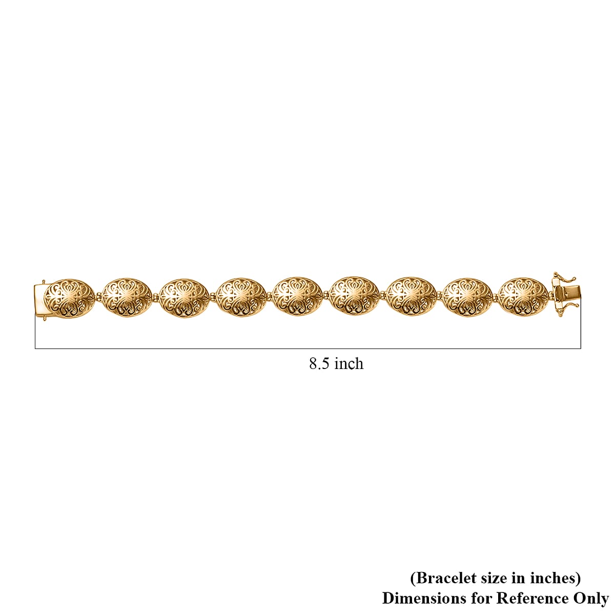 D'Joy Passport to Turkey 18K Vermeil Yellow Gold Over Sterling Silver Filigree Bracelet (8.00 In) 21.56 Grams image number 4