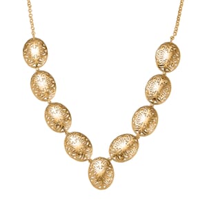 D'Joy Passport to Turkey 18K Vermeil Yellow Gold Over Sterling Silver Filigree Necklace 18 Inches 16.50 Grams