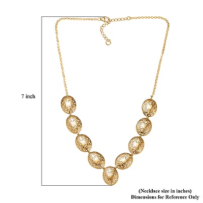 D'Joy Passport to Turkey 18K Vermeil Yellow Gold Over Sterling Silver Filigree Necklace 18 Inches 16.50 Grams