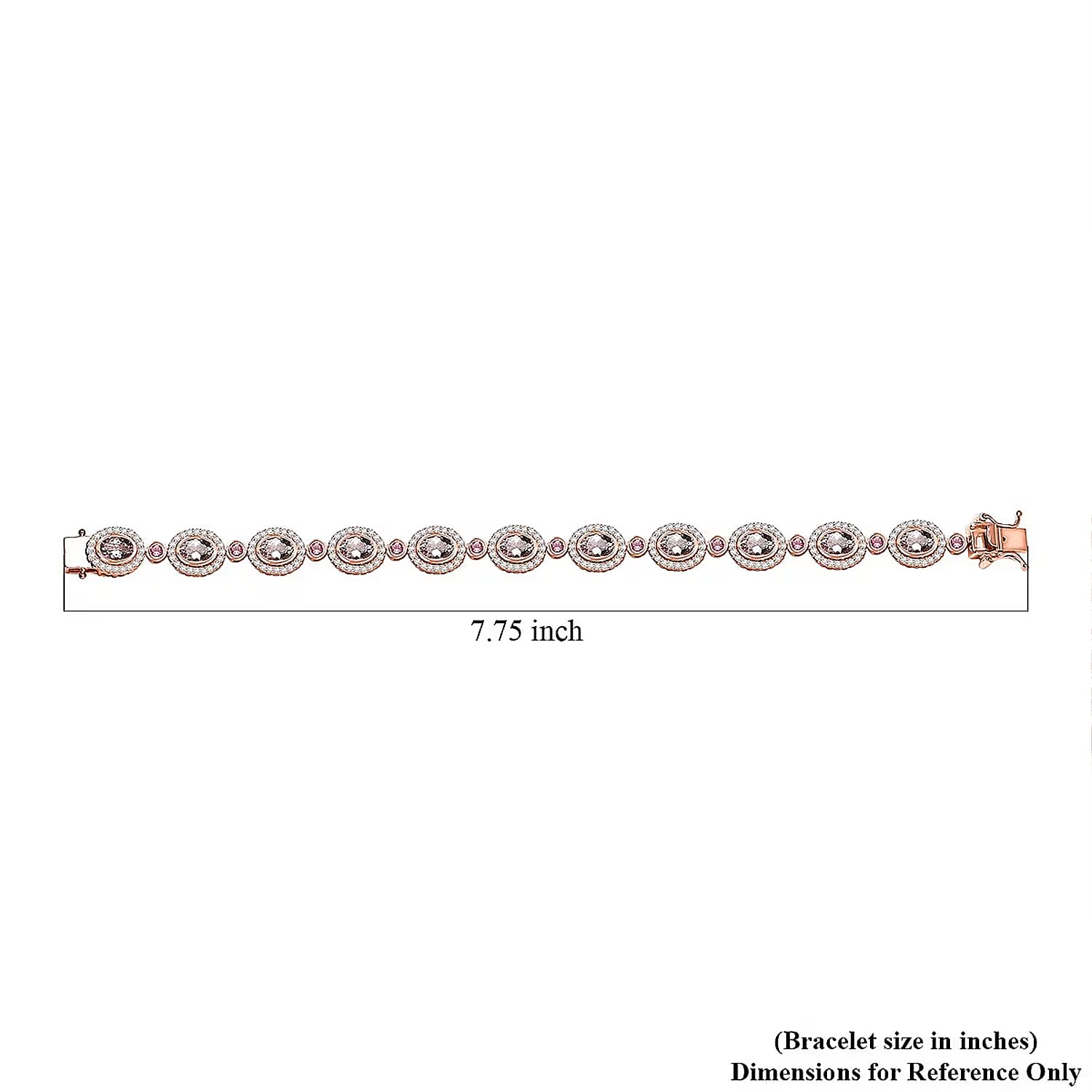 D'Joy Pink Morganite and Multi Gemstone 10.75 ctw Floral Serenity Bracelet in 18K Vermeil Rose Gold Over Sterling Silver (7.25 In)