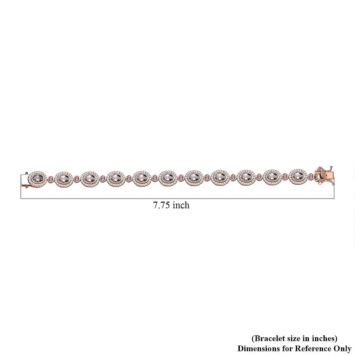 D'Joy Pink Morganite and Multi Gemstone 9.75 ctw Floral Serenity Bracelet in 18K Vermeil Rose Gold Over Sterling Silver (6.50 In) image number 6