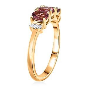 Luxoro 14K Yellow Gold AAA Ouro Fino Rubellite, Diamond (G-H, SI) Ring (Size 8.5) 2.00 ctw