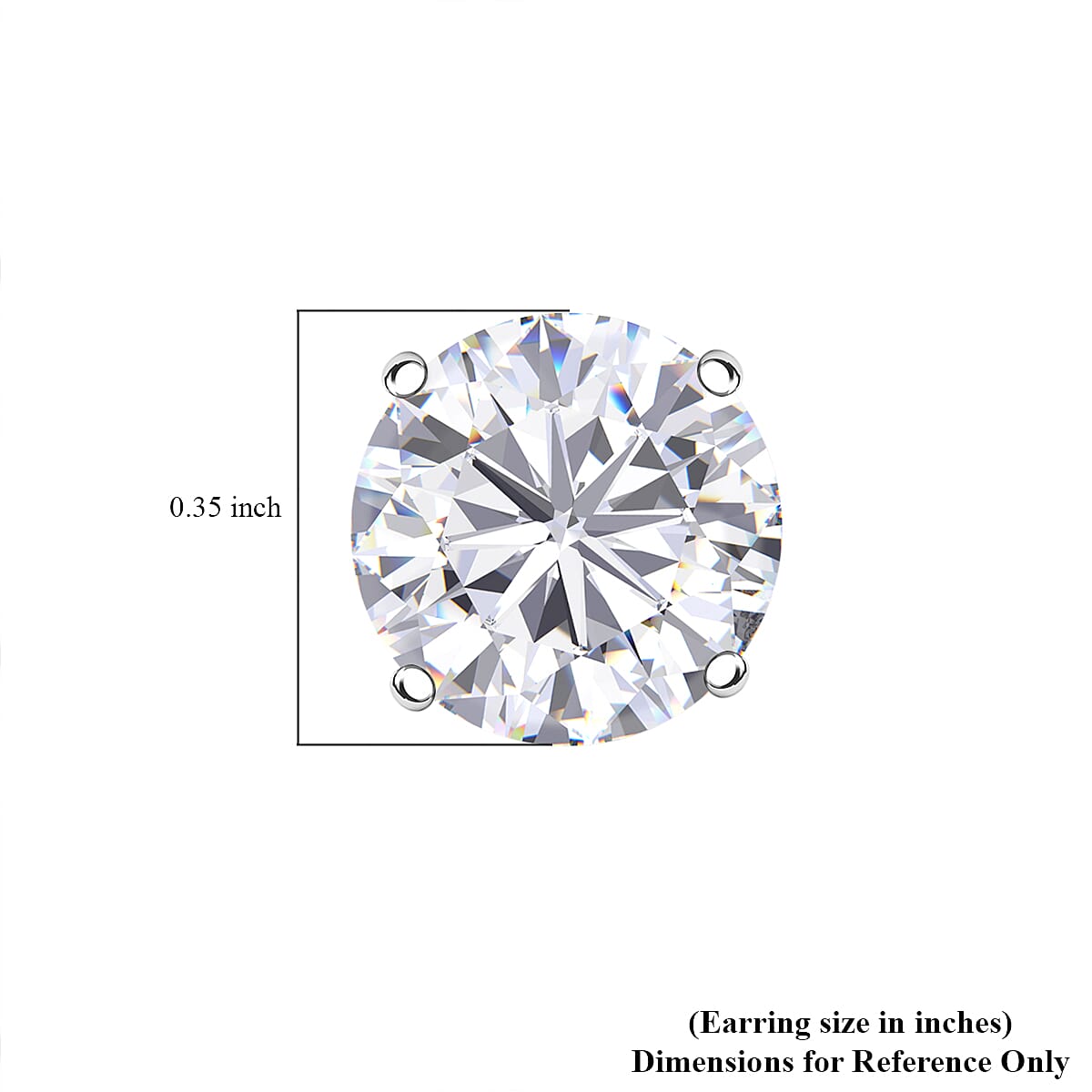 Moissanite 3.40 ctw Solitaire Stud Earrings in 950 Platinum image number 5