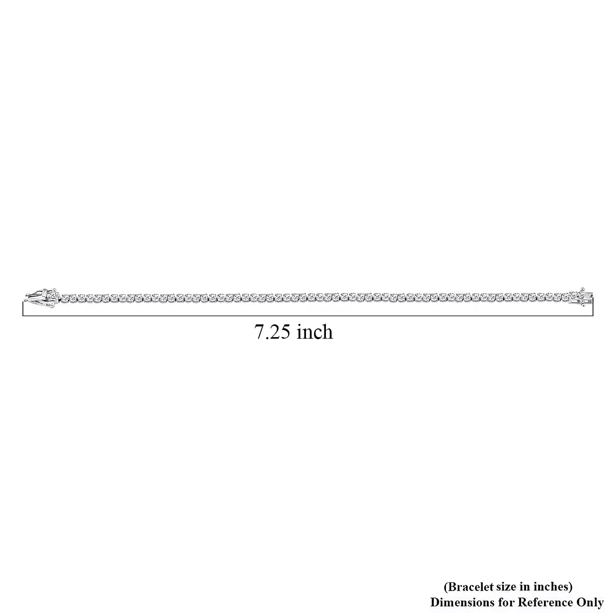 Luxuriant Lab Grown Diamond G-H SI 4.10 ctw Tennis Bracelet in Rhodium Over Sterling Silver (7.25 In) image number 4