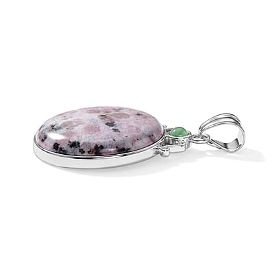 Center Stone Varies Purple Quartz 47.00 ctw Coyote Moon Pendant without Chain in Silvertone