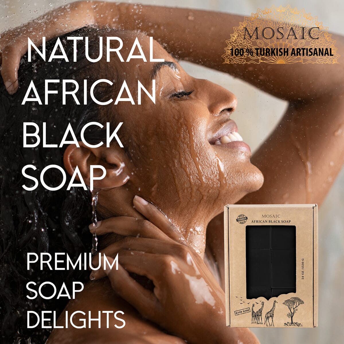 MOSAIC Hand Crafted African Bar Soap Set of 12 (4.5 oz each) image number 1