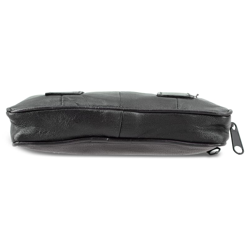 Set of 3 Black, Brown and Red 100% Genuine Leather Pouch