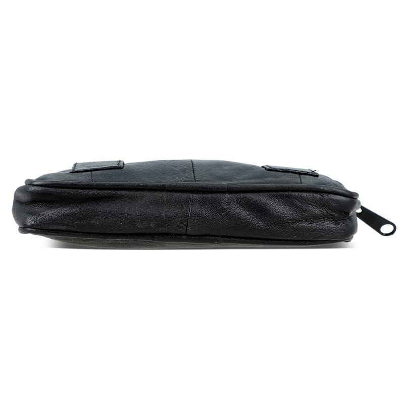 Set of 3 Black, Brown and Red 100% Genuine Leather Pouch