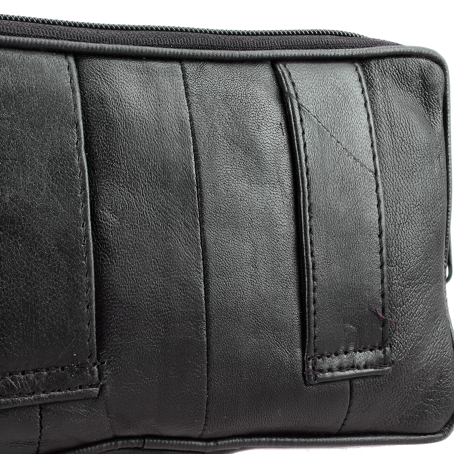 Set of 3 Black, Brown and Red 100% Genuine Leather Pouch
