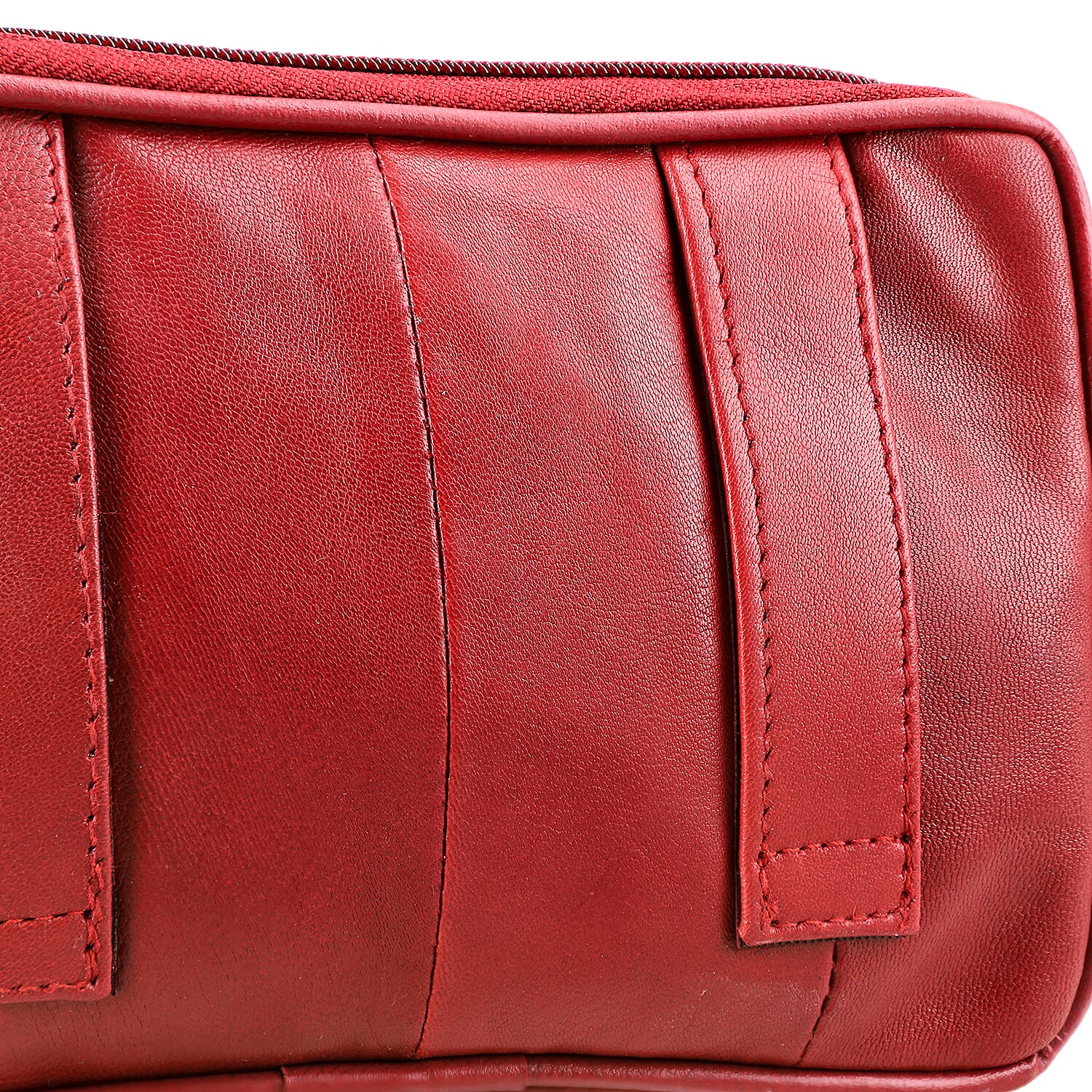 Set of 3 Black, Brown and Red 100% Genuine Leather Pouch