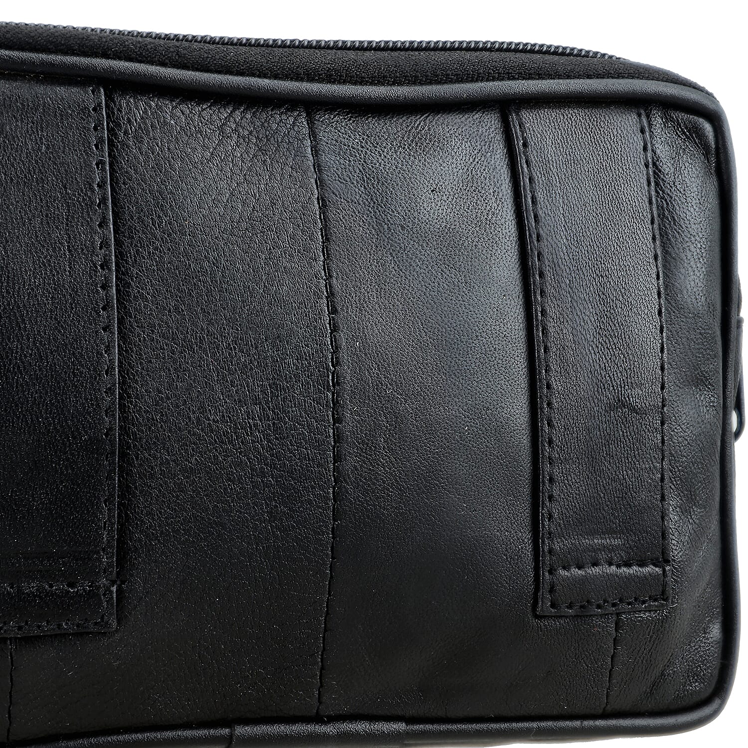 Set of 3 Black, Brown and Red 100% Genuine Leather Pouch